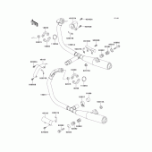 Схема вузла: Вихлопна система для Kawasaki EN500 Vulcan 500