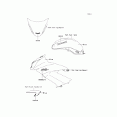 Схема узла: Наклейки (Синий; DCF) для Kawasaki EX400 Ninja 400R ABS
