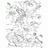 Схема узла: Нижний обтекатель для Kawasaki ZX1000 Ninja 1000 ABS