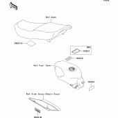 Схема вузла: Інформаційні наклейки для Kawasaki ZX600 ZZ-R600