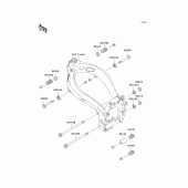 Схема узла: Крепление двигателя для Kawasaki ZX750 Ninja ZX-7R