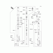 Схема вузла: Вилка передньої осі для Kawasaki ZX750 Ninja ZX-7R