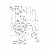 Схема узла: Головка цилиндра для Kawasaki EX250 Ninja 250