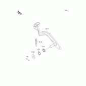 Схема узла: Лапка тормоза для Kawasaki KL650 KLR650