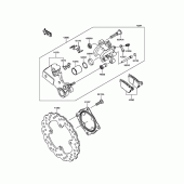 Схема вузла: Заднє гальмо для Kawasaki ZX1000 Ninja ZX-10R ABS