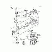 Схема вузла: Масляний насос & Масляний фільтр (1/2) для Kawasaki ZX900 GPZ900R