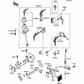 Схема вузла: Ignition switch(1/2) для Kawasaki EX500 GPZ500
