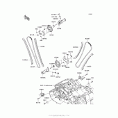 Схема узла: Распредвал & Цепь ГРМ & Натяжитель для Kawasaki VN1700 Vulcan 1700 Voyager