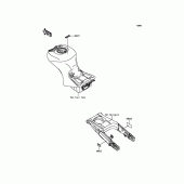 Схема вузла: Інформаційні наклейки для Kawasaki ZX1400 ZZR1400 ABS