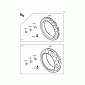 Схема вузла: Шини для Kawasaki ZR1000 Z1000