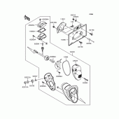 Схема вузла: Задній ліхтар (Стоп-сигнал) для Kawasaki VN400 Vulcan Drifter