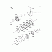 Схема узла: Сцепление для Kawasaki KLX140 KLX140