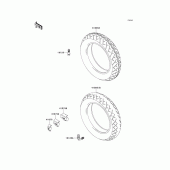 Схема вузла: Шини для Kawasaki VN1500 VN1500 Classic Tourer