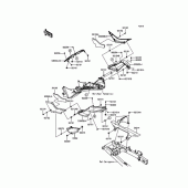 Схема вузла: Бічна кришка\захист ланцюга для Kawasaki ER250 Z250 ABS