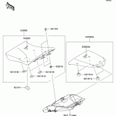 Схема узла: Сиденье для Kawasaki ZX1000 Ninja 1000 ABS