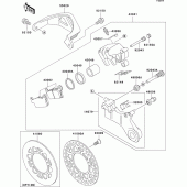 Схема вузла: Заднє гальмо для Kawasaki KX500