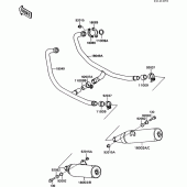 Схема узла: Выхлопная система для Kawasaki EX500 GPZ500