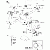 Схема вузла: Паливний бак(1/2) для Kawasaki ZX636 Ninja ZX-6R ABS