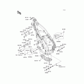 Схема вузла: Кріплення двигуна для Kawasaki KX250/KX252 KX250F