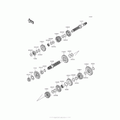 Схема узла: Трансмиссия для Kawasaki BR250 Z250SL ABS