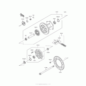Схема узла: Ступица заднего колеса для Kawasaki KL650 KLR650