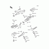 Схема вузла: Підніжки для Kawasaki KLX250 D-Tracker
