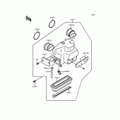 Схема вузла: Повітряний фільтр Kawasaki ZX900 GPZ900R