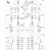Схема узла: Передняя вилка(zx600-e6) для Kawasaki ZX600 ZZ-R600