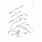 Схема вузла: Троси для Kawasaki ZR1200 ZRX1200R