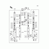 Схема вузла: Вилка передньої осі для Kawasaki ZR250 Balius-II