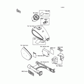 Схема вузла: Інформаційні наклейки для Kawasaki VN1500 Vulcan 88