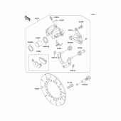 Схема узла: Задний тормоз для Kawasaki ZG1200 Voyager XII