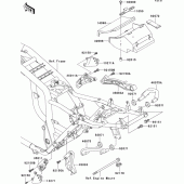 Схема узла: Крепление двигателя для Kawasaki ZR1200 ZRX1200