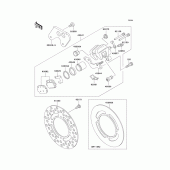 Схема вузла: Заднє гальмо для Kawasaki KX100