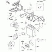 Схема узла: Электрооборудование для Kawasaki EL250 Eliminator 250