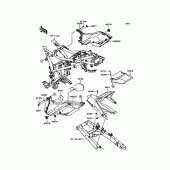 Схема вузла: Бічна кришка\захист ланцюга для Kawasaki KLE250 Versys-X 250 ABS