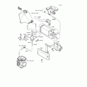 Схема вузла: Fuel evaporative system для Kawasaki KL650 KLR650