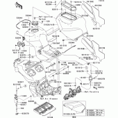 Схема вузла: Fuel tank(1/2)(b3h/b4h) для Kawasaki ZX1200 Ninja ZX-12R
