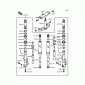 Схема узла: Вилка передней оси для Kawasaki ZX400 ZXR400