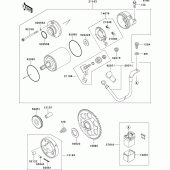 Схема узла: Starter motor для Kawasaki ZX600 Ninja ZX-6R