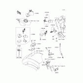 Схема узла: Замок зажигания для Kawasaki VN900 VN900 Classic