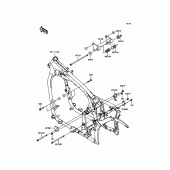 Схема вузла: Кріплення двигуна для Kawasaki VN900 Vulcan 900 Classic