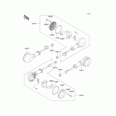 Схема узла: Поворотники для Kawasaki EL250 Eliminator 250