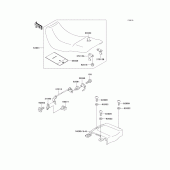 Схема узла: Сиденье для Kawasaki EX500 GPZ500S