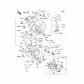 Схема узла: Картер двигателя для Kawasaki KX125