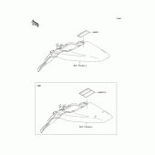 Схема вузла: Інформаційні наклейки для Kawasaki KLX140 KLX140