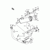 Схема узла: Выхлопная система для Kawasaki BR250 Z250SL