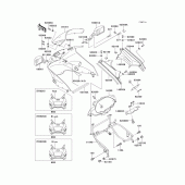 Схема вузла: Cowling(zx1100-e2/e4) для Kawasaki ZX1100 GPZ1100