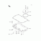 Схема узла: Масляный поддон для Kawasaki EX500 GPZ500S