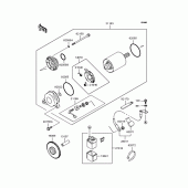Схема узла: Starter motor для Kawasaki ZX750 Ninja ZX-7RR
